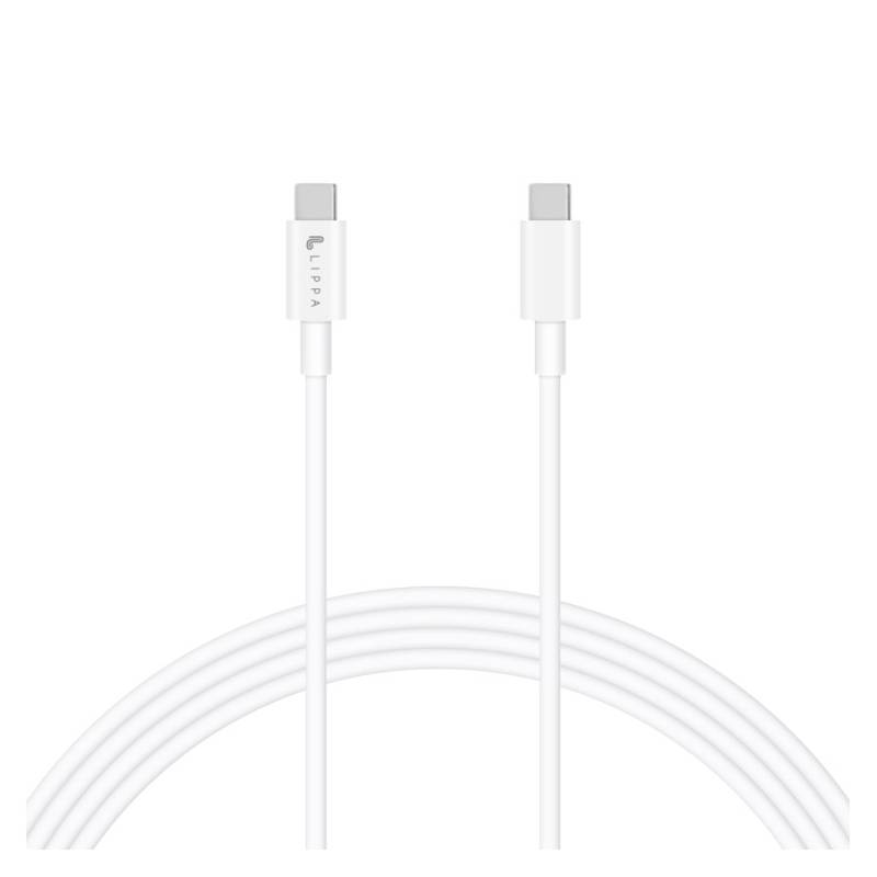 Lippa Usb-C Til Usb-C 60w Kabel 1m, Hvid