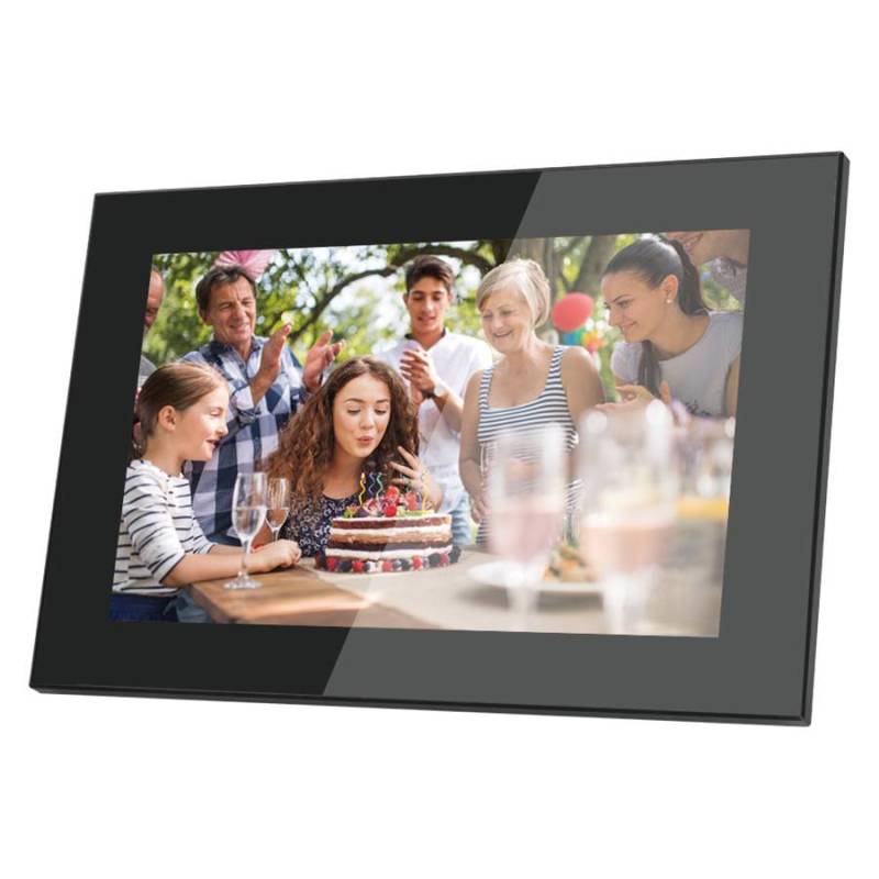 Refurbished Lippa 10" Frameo - Digital Billedramme I Glas, Sort