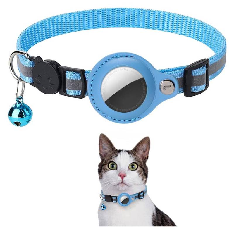 Lippa Halsbånd Til Katte For Airtag Og Smart-Finder, 22-32cm, Blå
