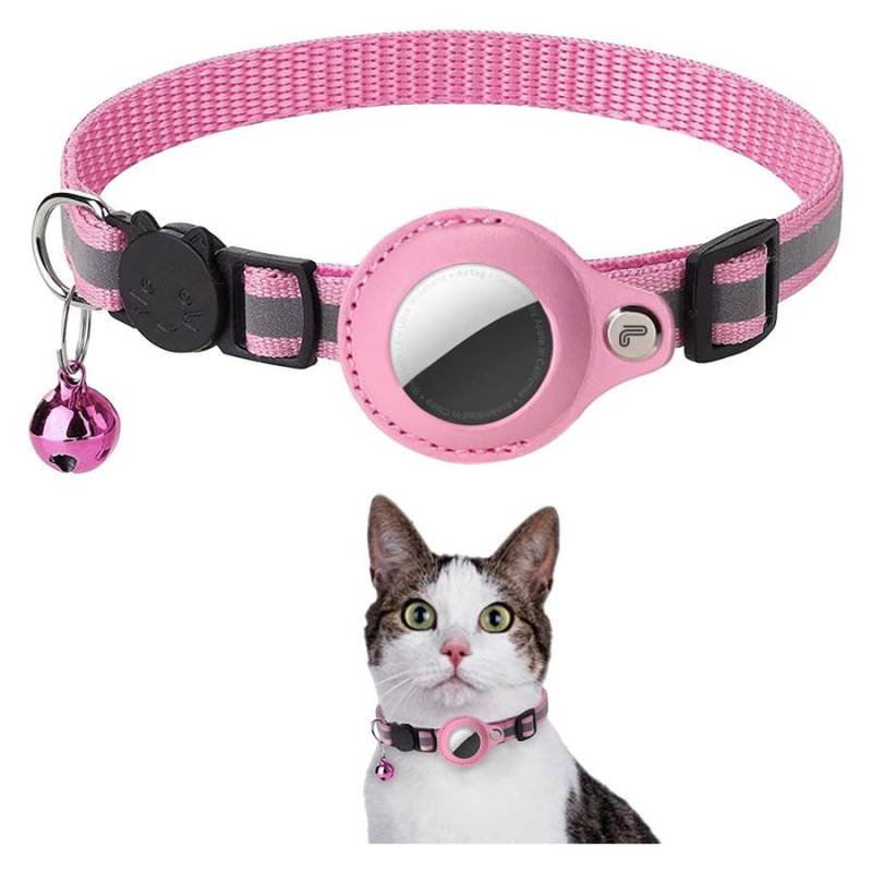 Lippa Halsbånd Til Katte For Airtag Og Smart-Finder, 22-32cm, Pink