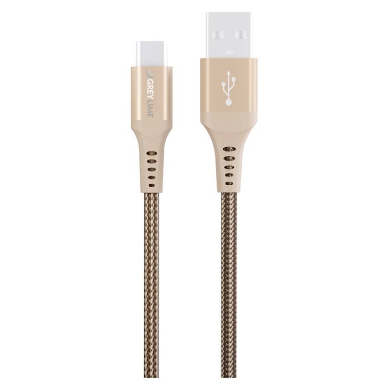 Greylime Braided Usb-A Til Usb-C Kabel Beige, 0,5 M
