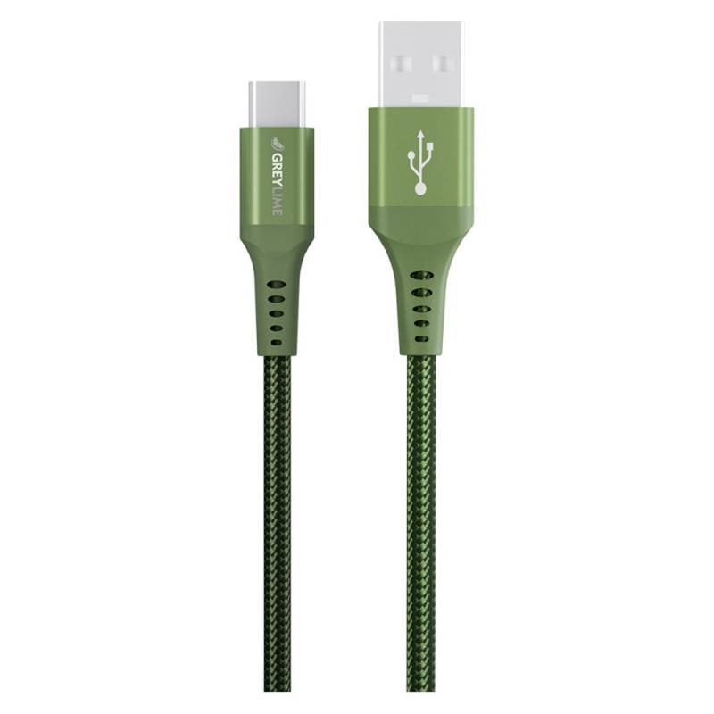 Greylime Braided Usb-A Til Usb-C Kabel Grøn, 3 M