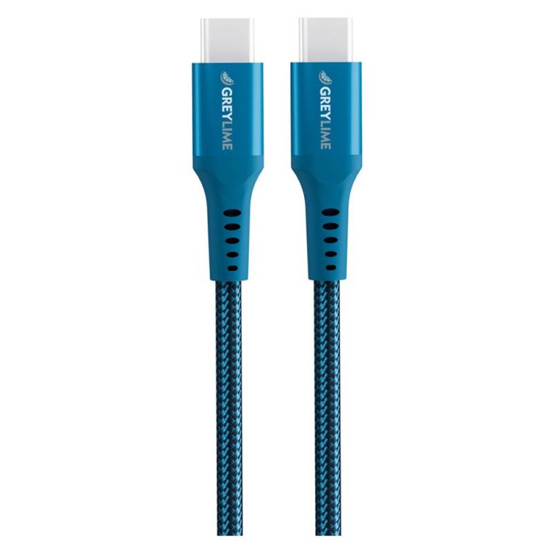 Greylime Braided Usb-C Til Usb-C 60w Kabel Blå, 0,5 M