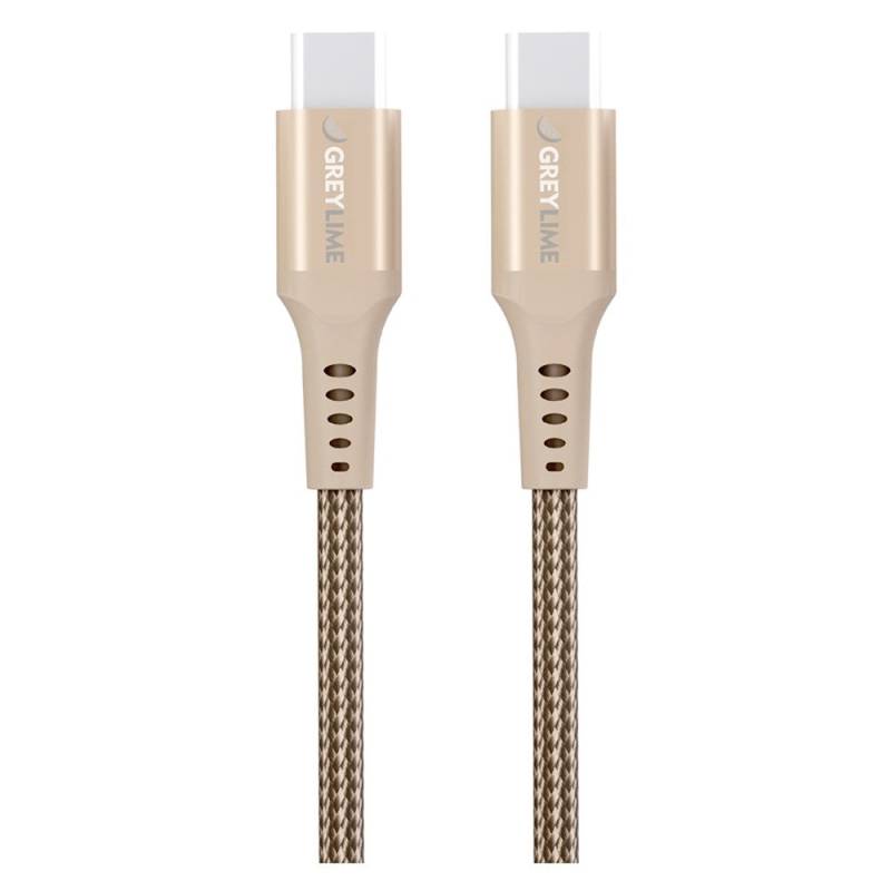 Greylime Braided Usb-C Til Usb-C 60w Kabel Beige, 3 M