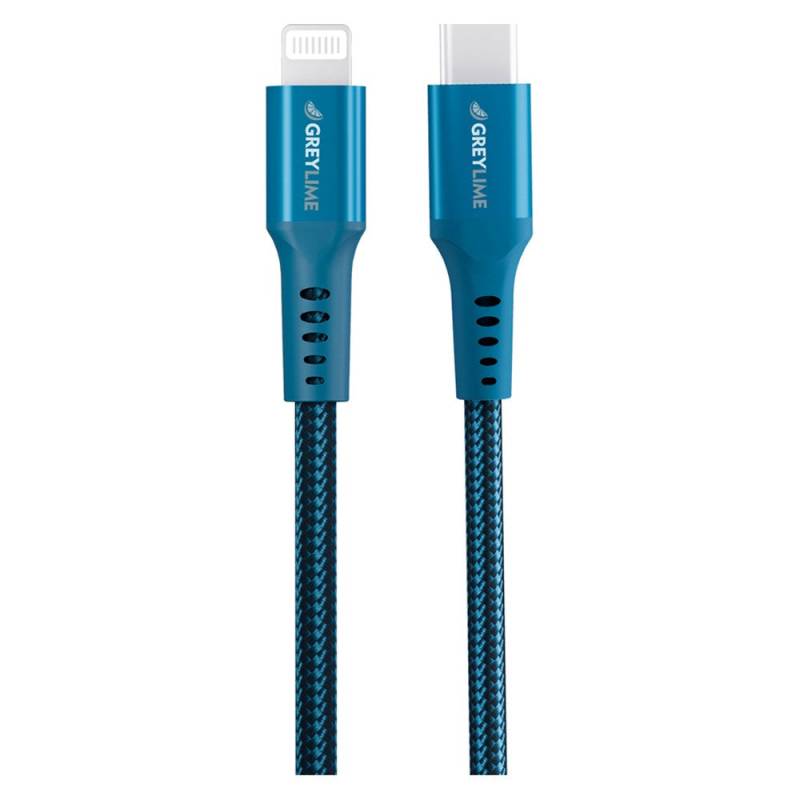 Greylime Braided Usb-C Til Lightning Kabel Blå, 3 M
