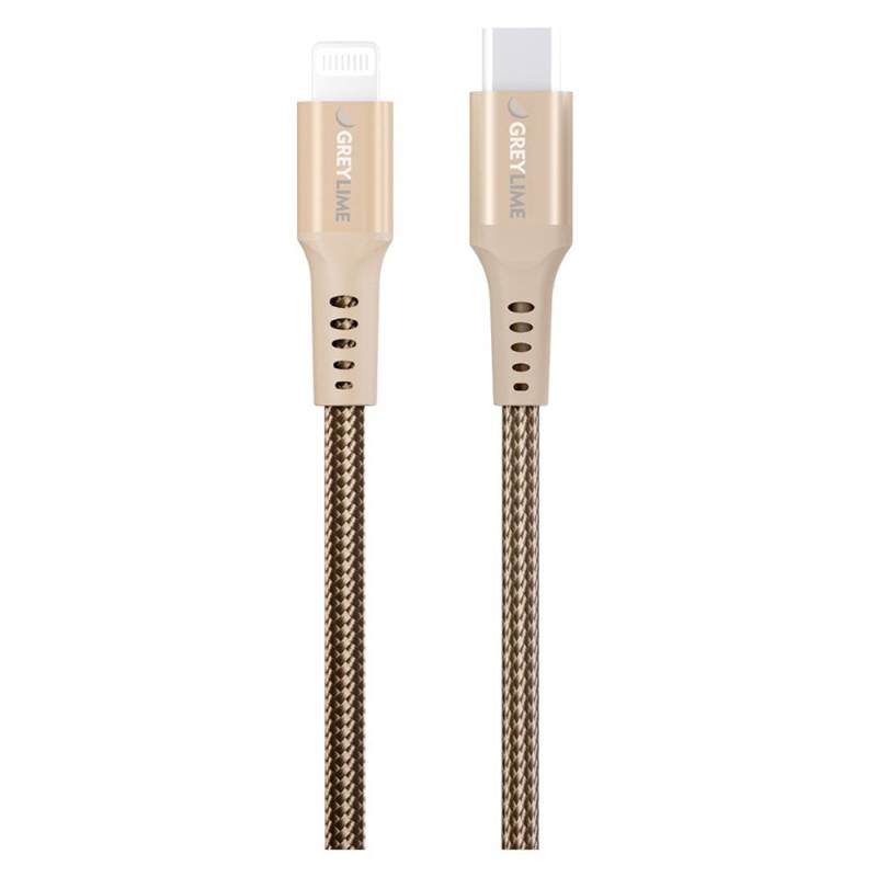 Greylime Braided Usb-C Til Lightning Kabel Beige, 3 M