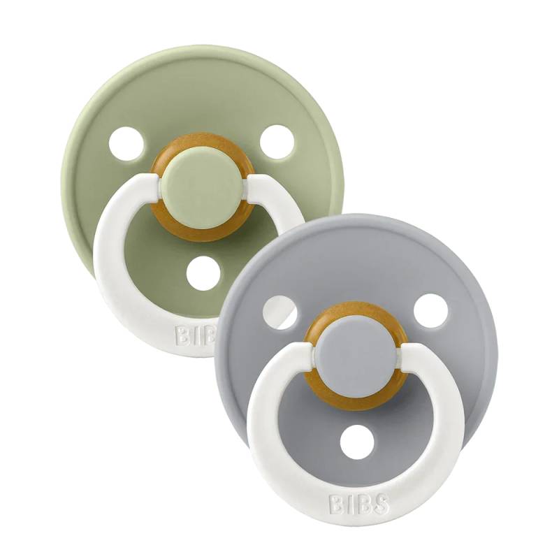 Bibs Sutter - Colour Glow Str. 1 - Rund - 2-Pak - Sage/Cloud