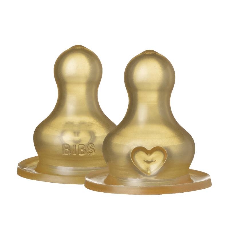 Bibs Bottle Nipple 2 Pack Latex Slow Flow 2 Stk