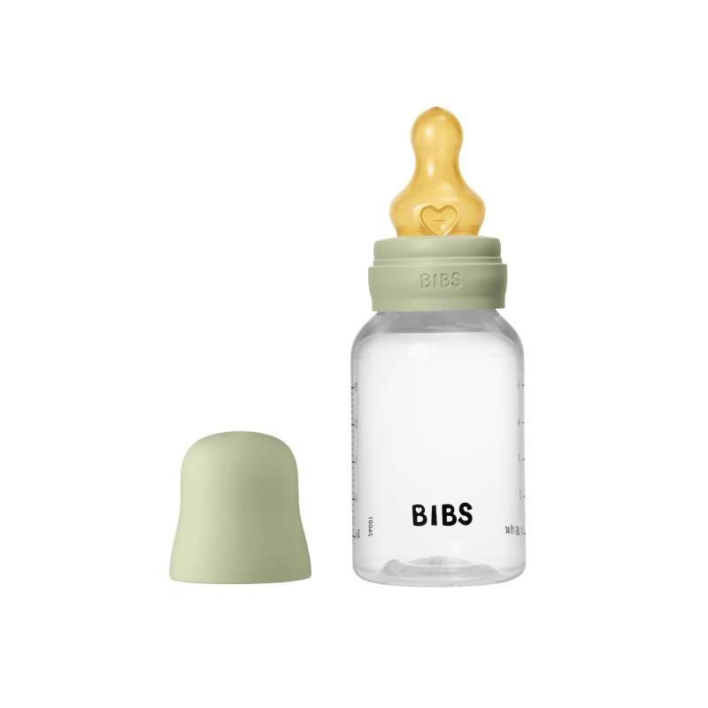 Bibs Bottle - Sutteflaskesæt - Plastik - Latex/Slow Flow/Rund - 150 Ml. - Sage