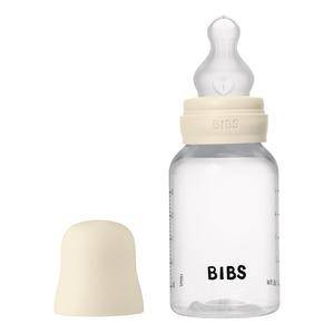 Bibs Bottle - Sutteflaskesæt - Plastik - Silikone/Slow Flow/Rund - 150 Ml. - Ivory