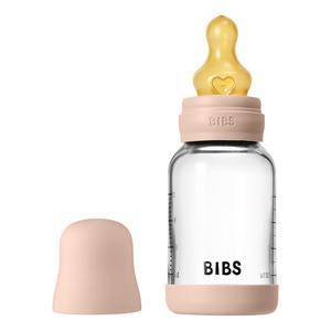 Bibs Bottle - Sutteflaskesæt - Glas - Latex/Slow Flow/Rund - 120 Ml. - Blush
