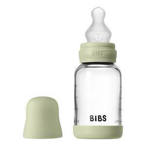 Bibs Bottle - Sutteflaskesæt - Glas - Silikone/Slow Flow/Rund - 120 Ml. - Sage