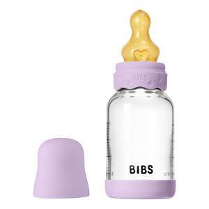 Bibs Bottle - Sutteflaskesæt - Glas - Boheme - Latex/Slow Flow/Rund - 120 Ml. - Violet Sky