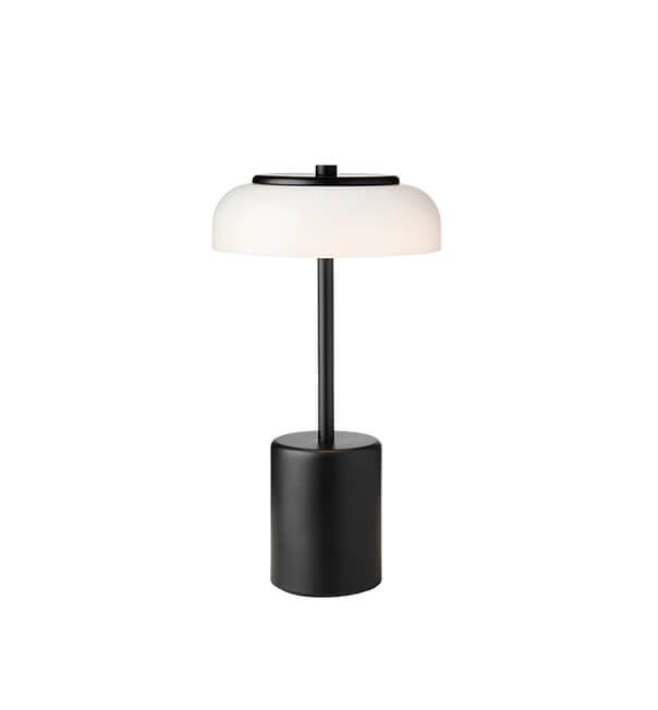 Blossi Mini Portable Bordlampe / Batterilampe, Sort/Opal - Nuura