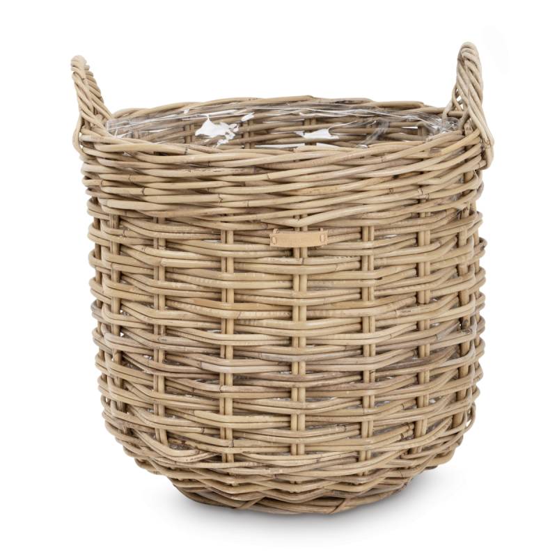 Rund Kurv I Grå Rattan - Sæt á 3 Størrelser - Skinbjerg Design