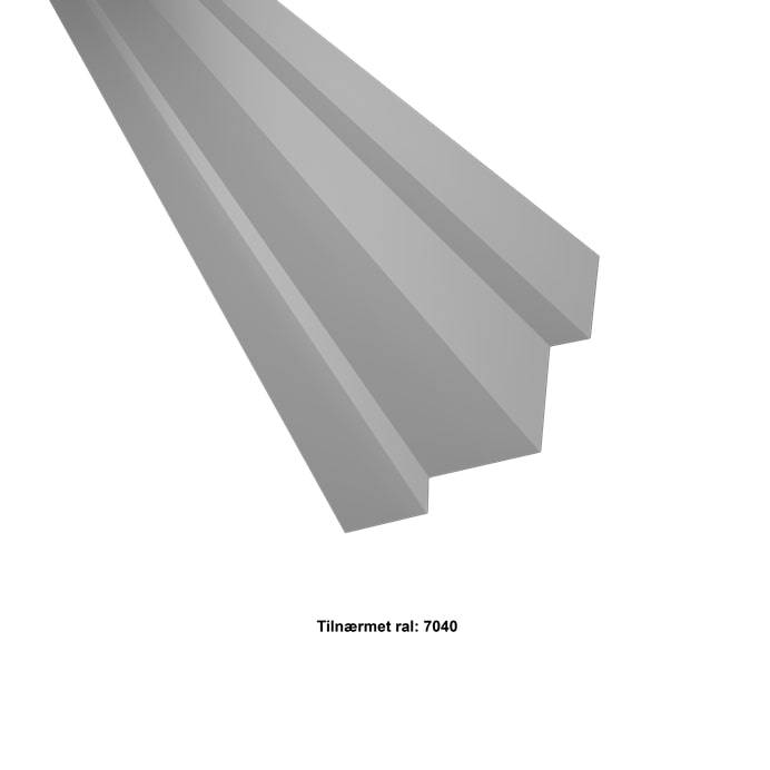 Indv. Hjørne Hatteprofil 50-25-70-70-25-50x2500 Mm. - Lys Grå - 20 års Garanti (0,50) - Profilmetal A/S