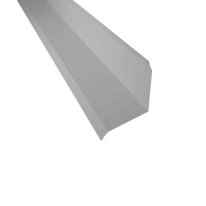 Inddækning Mod Mur M/Fuge Rille. 25-95-95-25x2000 Mm. - Lys Grå - 20 års Garanti (0,50) - Profilmetal A/S