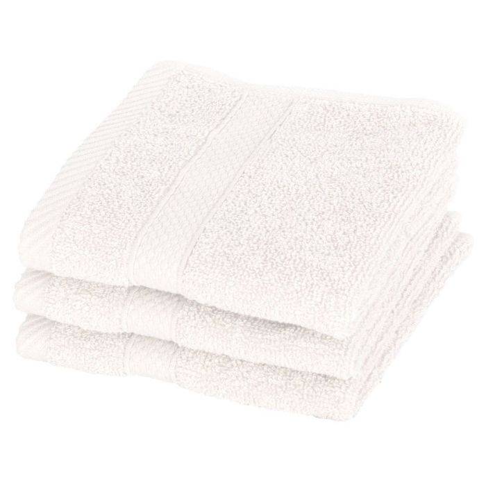 Vaskeklud - 30x30 Cm - Diamant - Hvid - 100% Bomuld - Bløde Vaskeklude Fra Egeria
