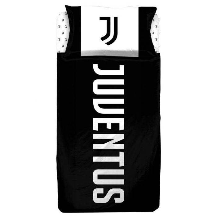Juventus Sengetøj 140x200 Cm - Fodbold Sengetøj - 100% Bomulds Sengesæt - Licens