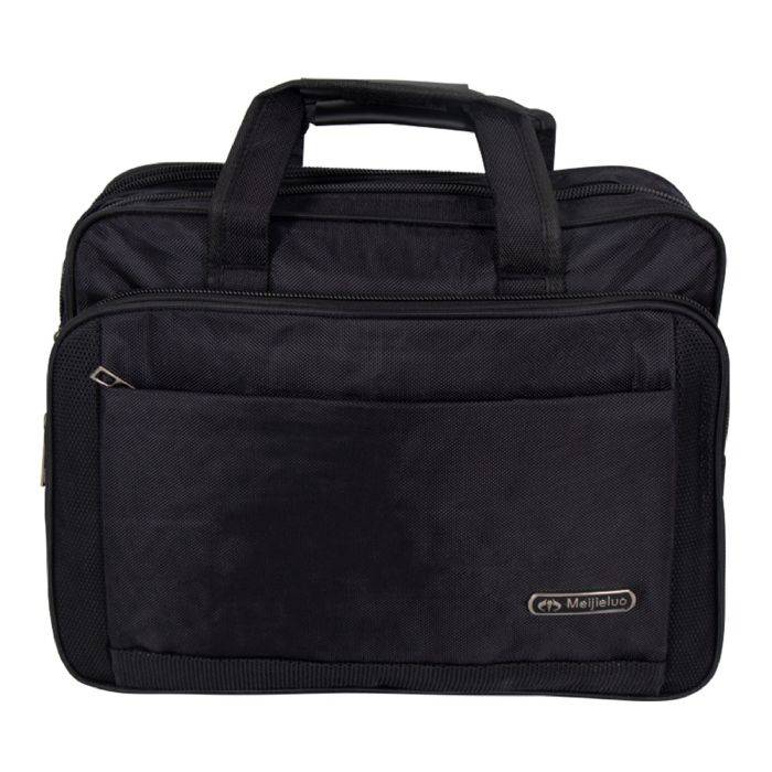 Computertaske - Sort I Slidstærkt Nylon - Passer Til 15" Laptop - Borg Living
