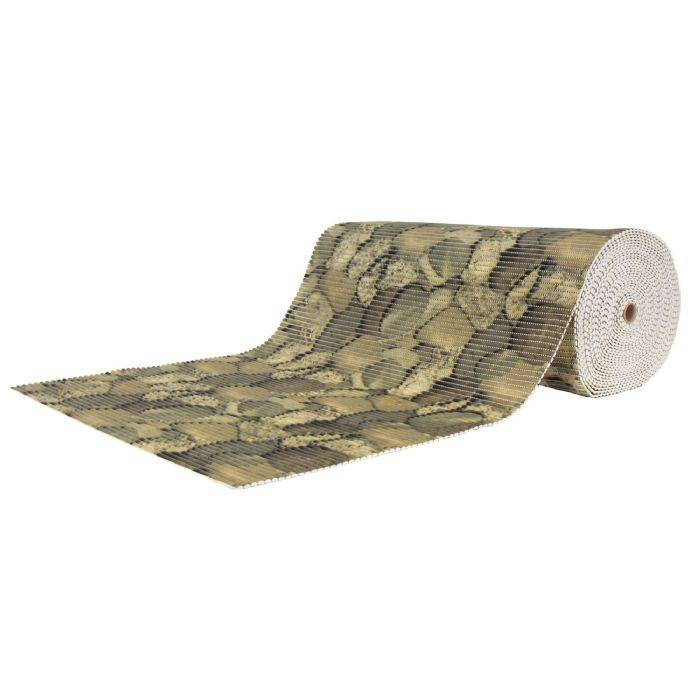 Skridsikker Bademåtte - På Metermål - Print Med Sten - 65 Cm Bred - Multifunktionsmåtte Til Vådrum - Borg Living