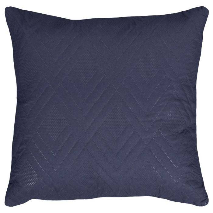 Gavlpude - 80x80 Cm - 2 Sidet - Mørkeblå Og Lyseblå - Stor Pyntepude Til Sengen - Borg Living