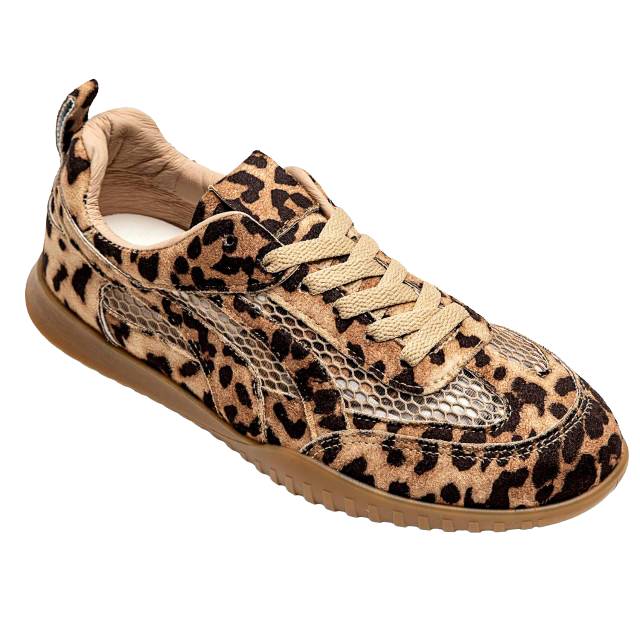Ideal Shoes Dame Sneakers - Leopard - 36