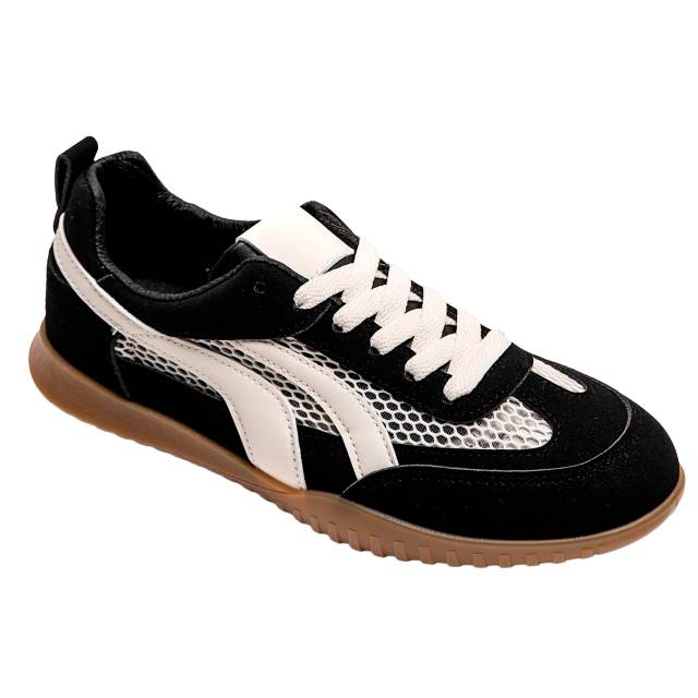 Ideal Shoes Dame Sneakers - Black - 37