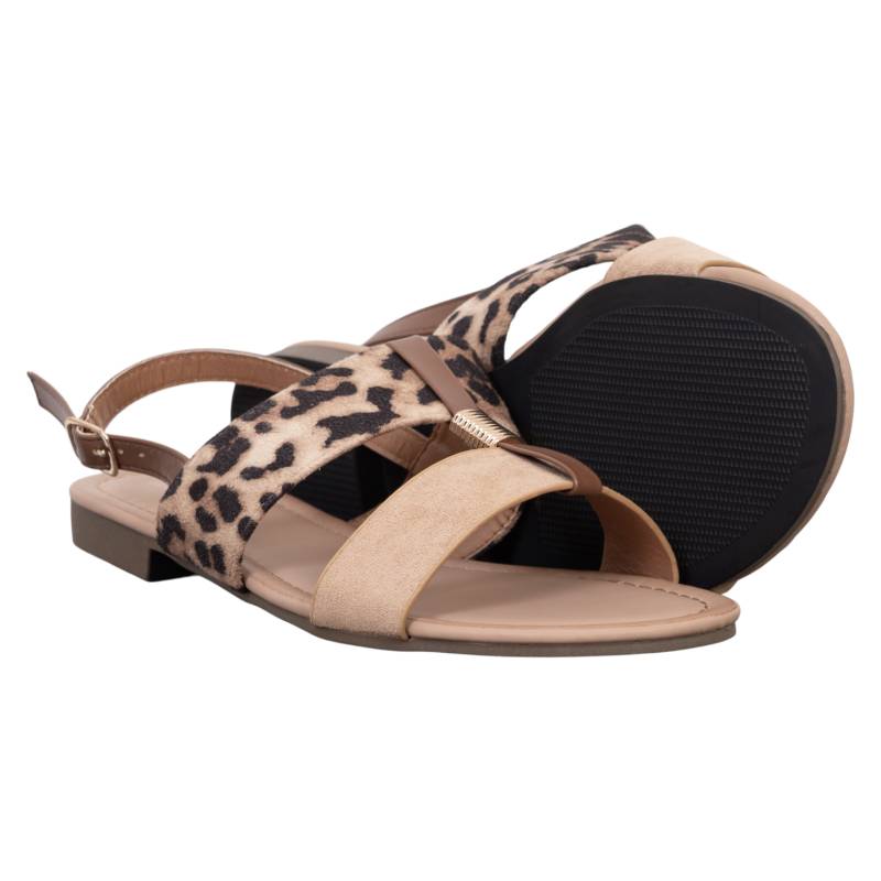 Ideal Shoes Dame Sandaler - Leopard - 36