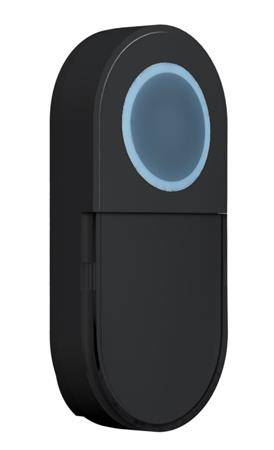 Trådløs Dørtryk (sender) Sort - Solar Plus