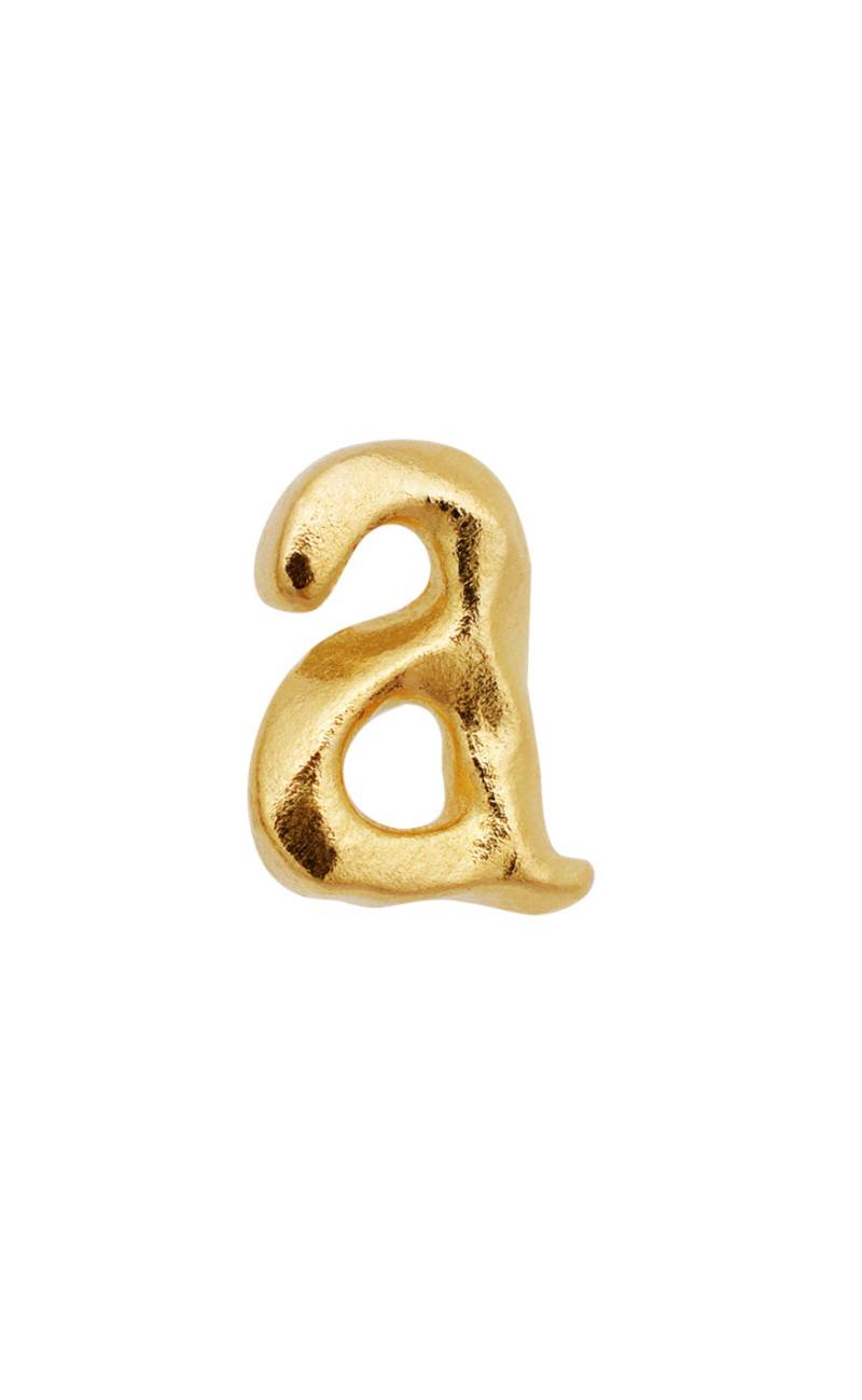Maanesten ørering - Alphabet Single - Gold Colour