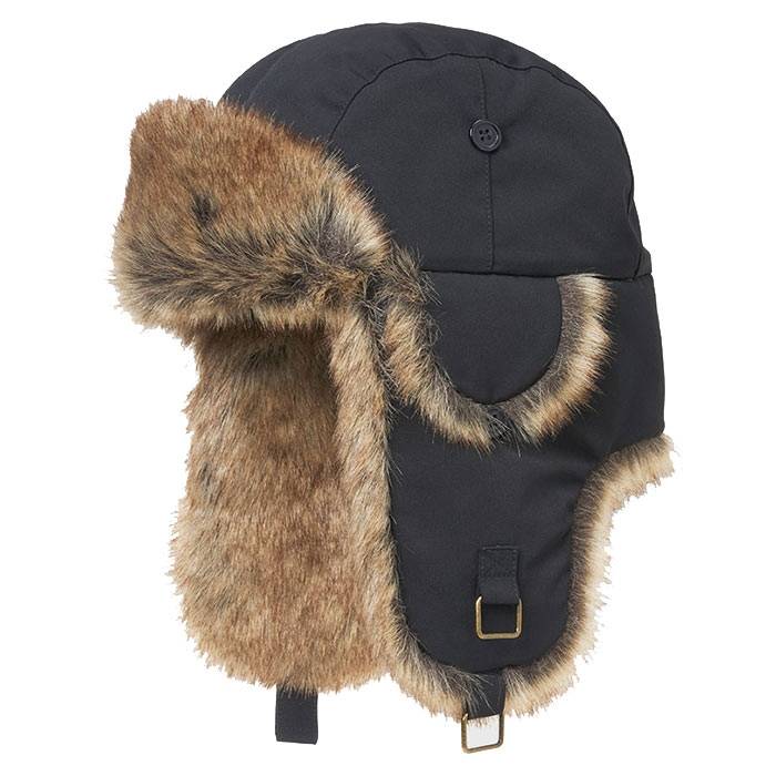 Mjm Trapper 42 Recycled Taslan/Faux Fur, Black-L - Vinterhue, Vinterkasket