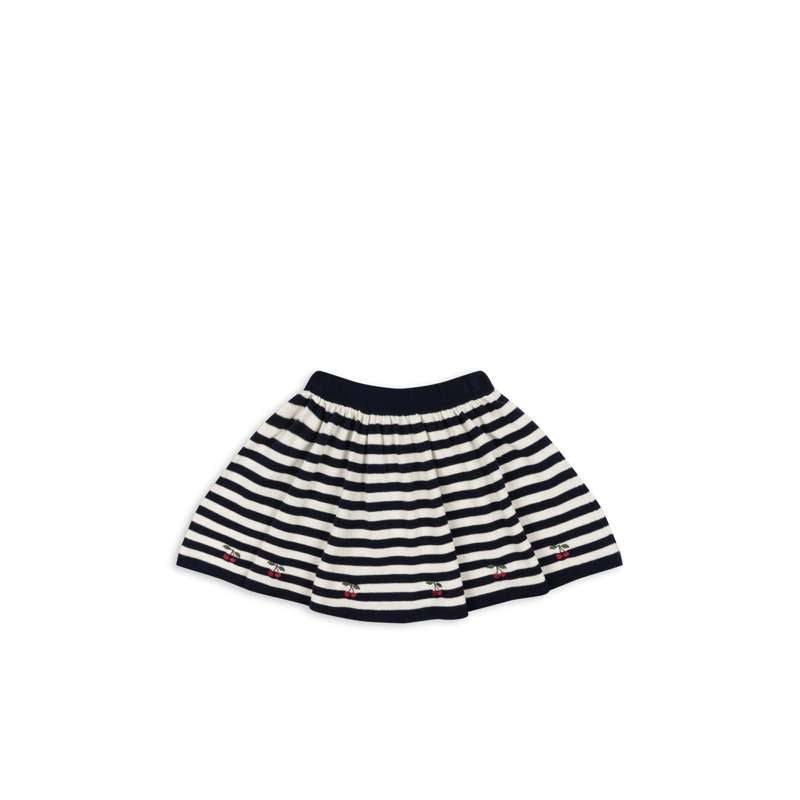 Konges Sløjd Venton Strikket Nederdel - Gots - Navy Stripe