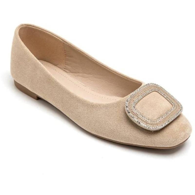 Vigga Dame Ballerinasko 5500 - Beige - Shoes