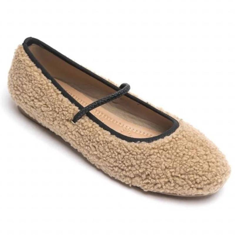 Petra Dame Ballerinasko 6666 - Khaki - Shoes