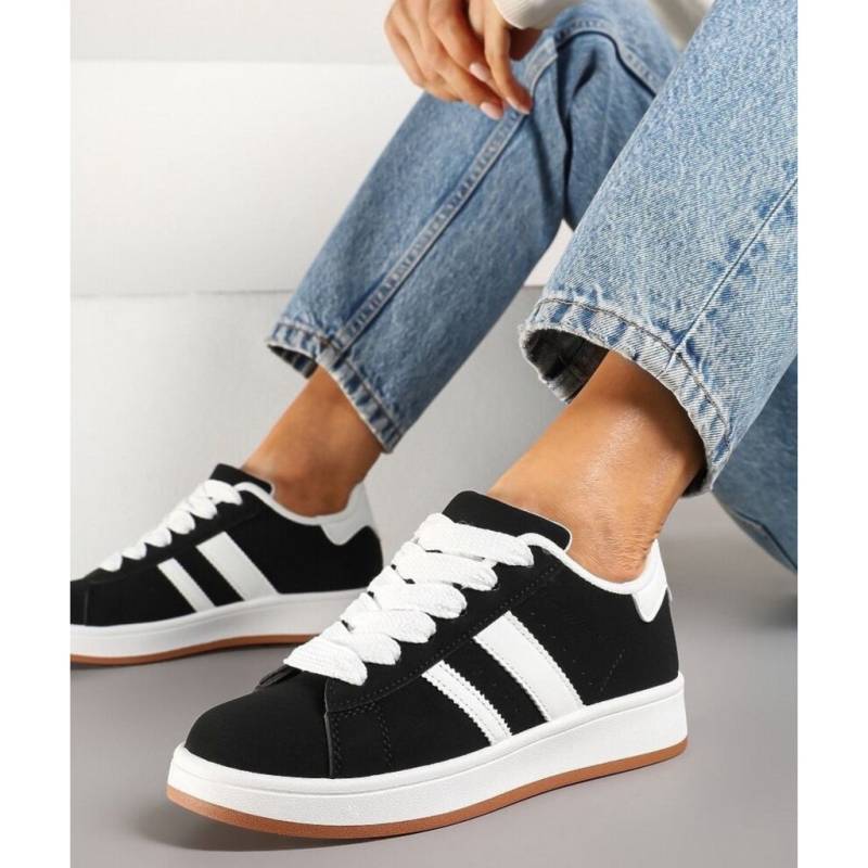 Ginette Dame Sneakers A-123 - Black - Shoes