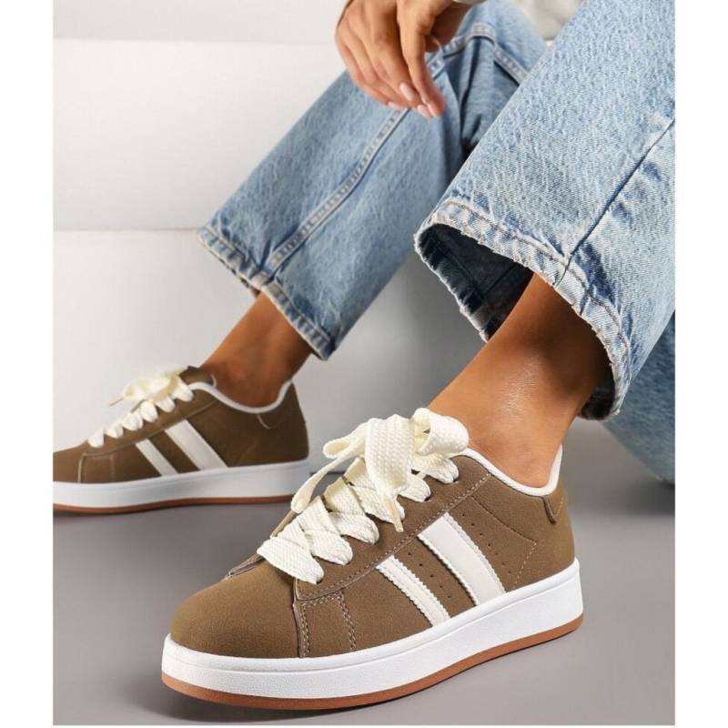 Ginette Dame Sneakers A-123 - Kaki - Shoes