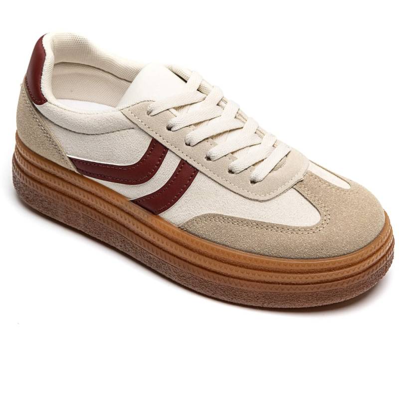 Agnes Dame Sneakers 8999 - Wine - Shoes