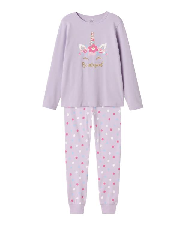 Name It Nattøjsæt "magical" I Lilla Til Piger
