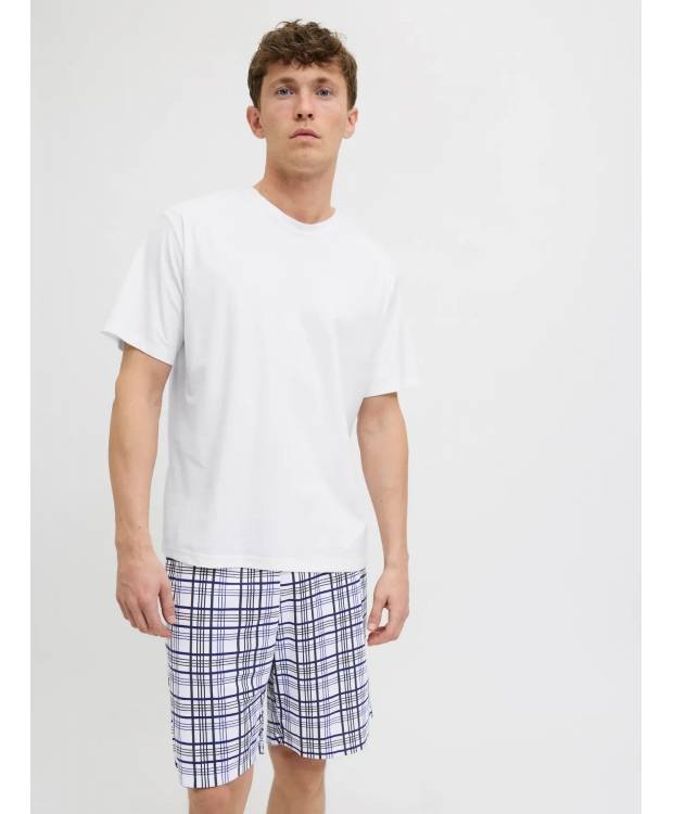 Jack & Jones Loungesæt Med T-Shirt & Shorts I Hvid Til Herre.