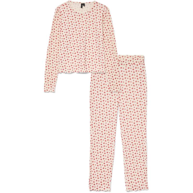 Vero Moda Dame Nattøj Sæt Jul Xmas Vmpippa - Birch Aop:mila