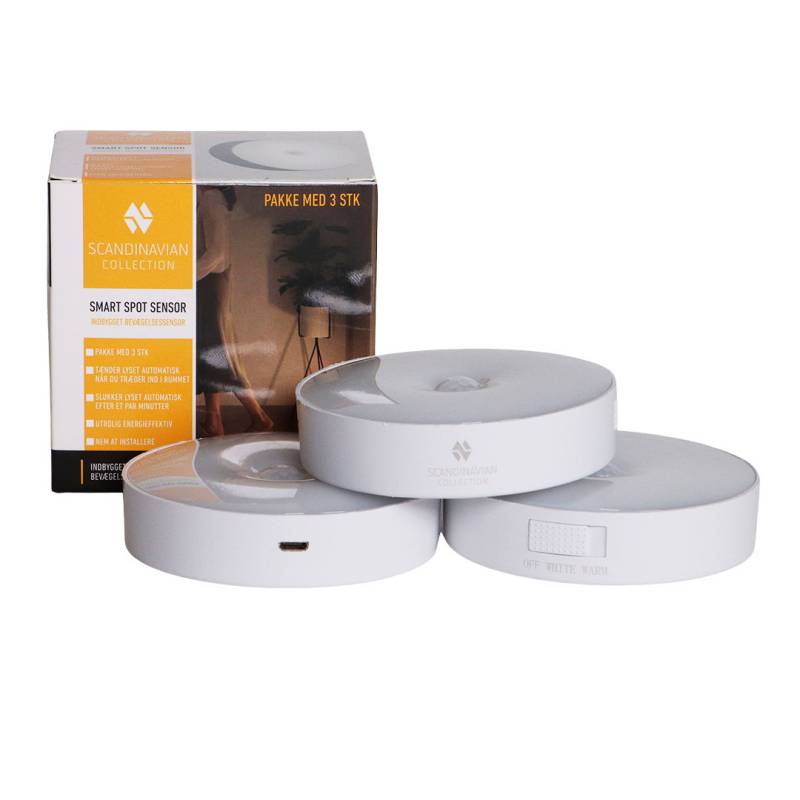 Smart Spot Sensor  Automatisk Belysning Med Bevægelsessensor (3 Stk.)