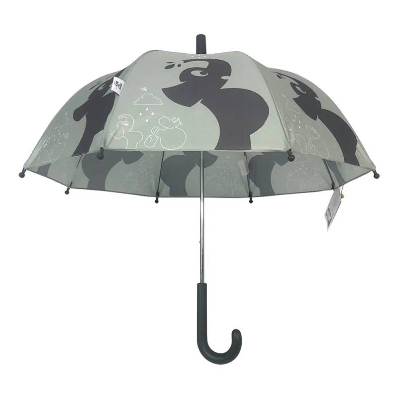 Paraply Med Elefantprint Sage Green - Follow The Duck
