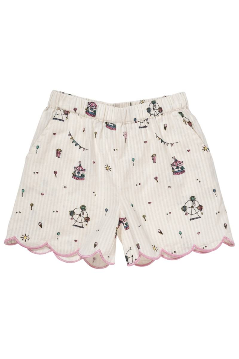 Printet Shorts M. Deco Kant - Cream Print - Cream Print / 98 - Copenhagen Colors