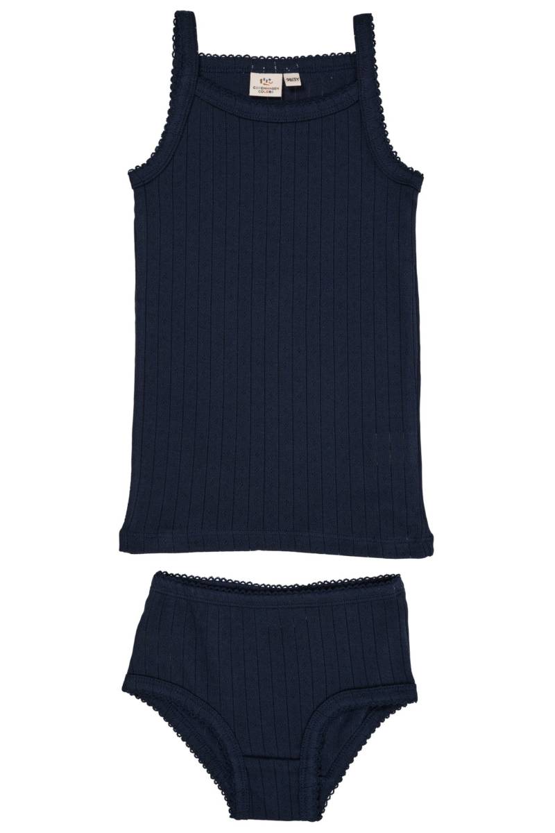 Pointelle Junior Undertøjssæt - Navy - Navy / 122 - Copenhagen Colors