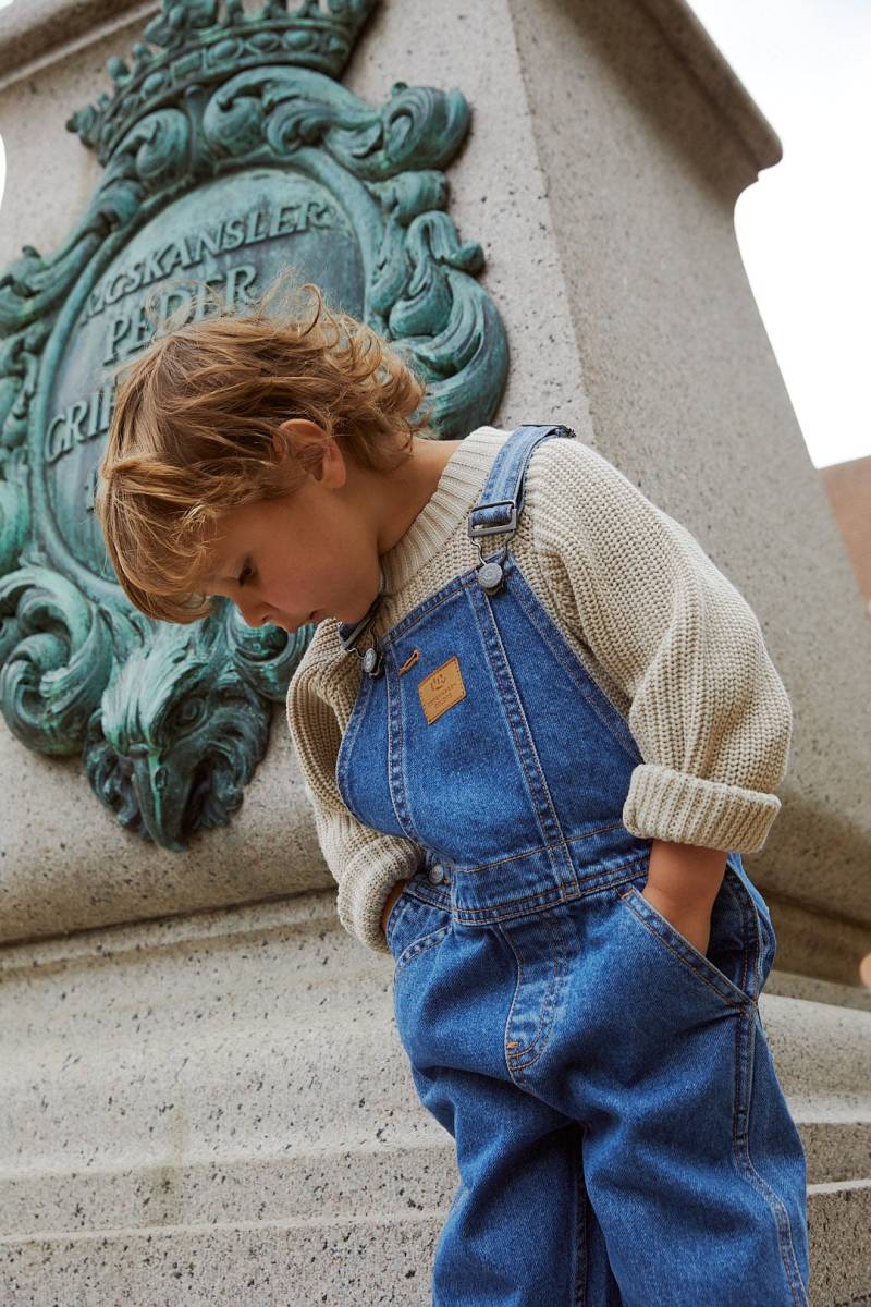 økologiske Overalls - Indigo Blue Washed - Indigo Blue Washed / 140 - Copenhagen Colors