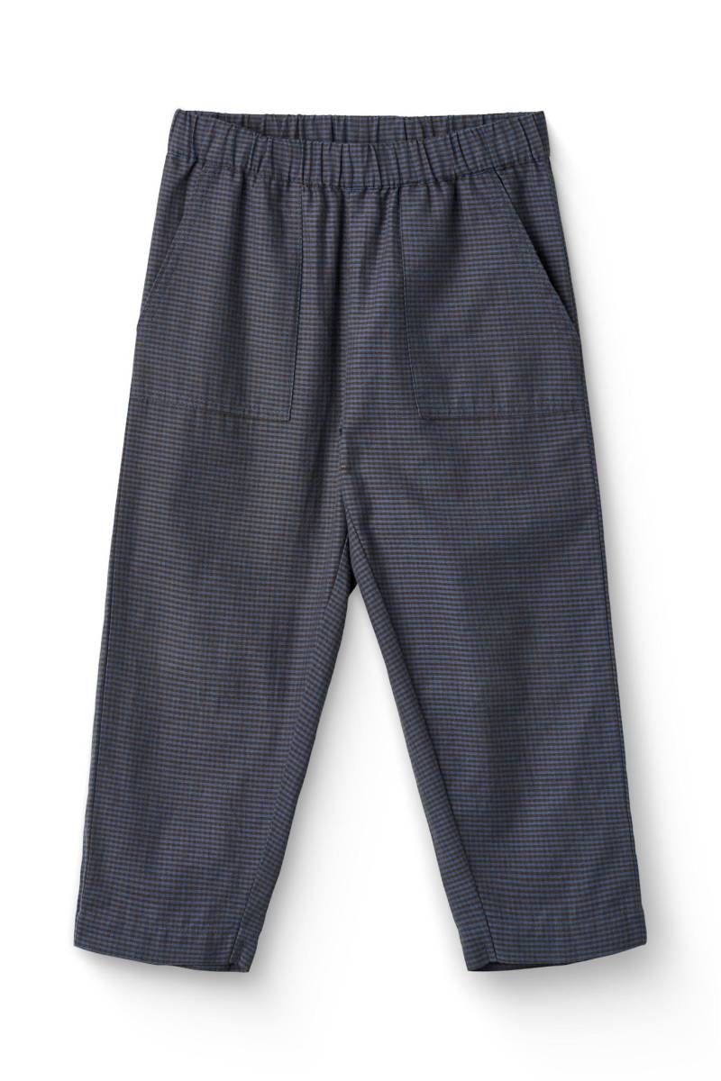 Ternet Bukser Med Elastik I Taljen - Brown Blue Check Comb - Brown Blue Check Comb / 116 - Copenhagen Colors
