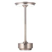 Opladelig Led Bordlampe - Sølv, Touch Dæmpbar, Cct, Ip20 - Dæmpbar : Dæmpbar, Kulør : Cct (varm Til Kold Hvid)