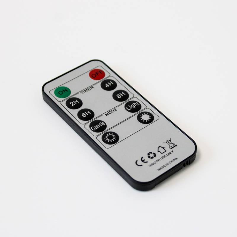 Fjernbetjening Til Led Stearinlys - 10 Knapper, Timer, Dæmp, Tænd/Sluk - Ledlife