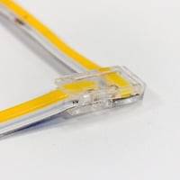 L-Mellemled Til Enkeltfarvet Led Strips - 10mm Bred, 12v / 24v, Cob
